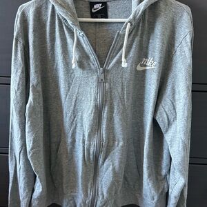 Nike Heather Gray Hoodie with Logo